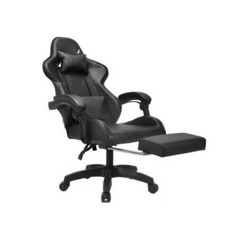 Silla Gamer Ergonómica forro cuerina Con Reposa Pies  