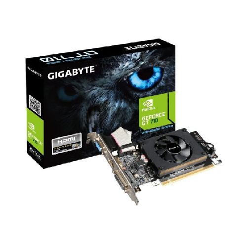 TARJETA DE VIDEO GIGABYTE GEFORCE NVIDIA GT710 DDR3 2GB DVI HDMI VGA  