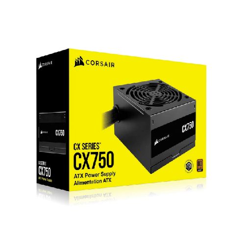 FUENTE DE PODER CERTIFICADA CORSAIR CX750 SERIES CX - 80 PLUS BRONZE - 750W  