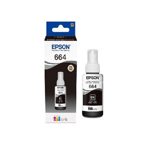 BOTELLA DE TINTA EPSON 664 NEGRO ORIGINAL 70ML  