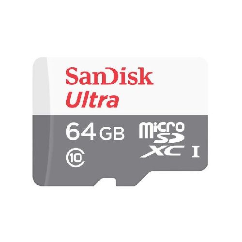 TARJETA DE MEMORIA MICRO SD HC SANDISK ULTRA 64GB CLASE 10 CON ADAPTADOR SD  