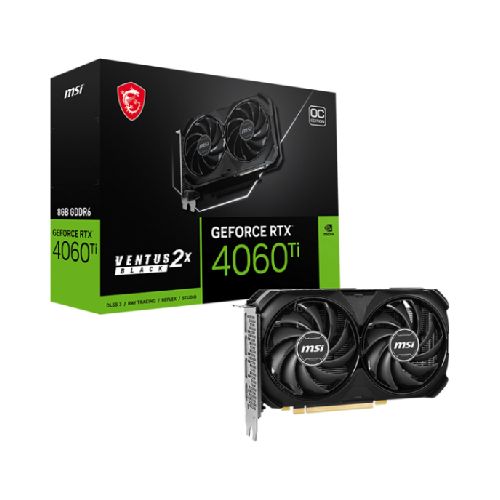 TARJETA DE VIDEO MSI GEFORCE RTX 4060 TI VENTUS 2X BLACK 8GB OC  