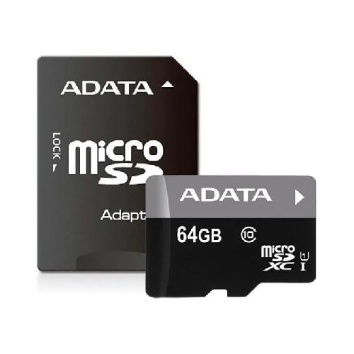 TARJETA DE MEMORIA MICRO SD ADATA 64GB CLASE 10 CON ADAPTADOR SD  