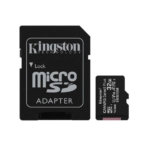 TARJETA DE MEMORIA MICRO SD HC CANVAS DE 32GB CLASE 10 CON ADAPTADOR SD  KINGSTON