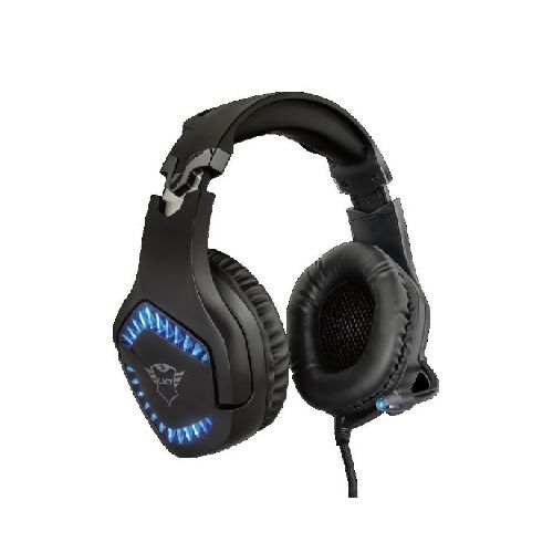 AURICULARES GAMING CON ILUMINACION GXT 460 VARZZ PLUG 3.5” Y ADAPTADOR 2 PLUG PARA LAPTOP PC CONSOLAS  TRUST