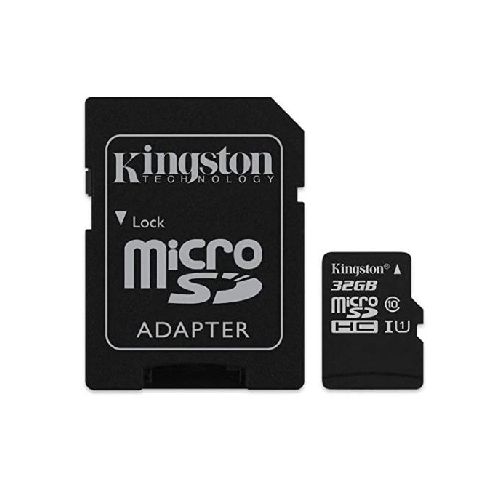 TARJETA DE MEMORIA MICRO SD KINGSTON 32GB CLASE 10 CON ADAPTADOR SD  