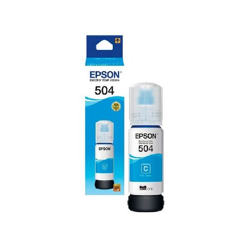 BOTELLA DE TINTA EPSON 504 AZUL ORIGINAL 70ML  