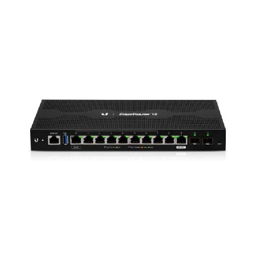 ROUTER UBIQUITI ER-12 EDGEROUTER 10 PUERTOS GIGABIT + 2 PUERTOS SFP QUAD CORE  