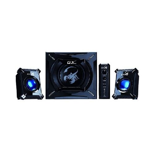 PARLANTE GENIUS GX GAMING 2.1 2000 II LED CONTROLES DE VOLUMEN Y GRAVES 3.5