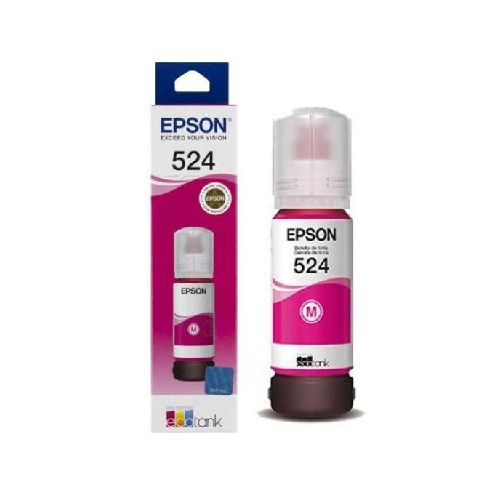 BOTELLA DE TINTA EPSON 524 ROJO ORIGINAL 70ML  