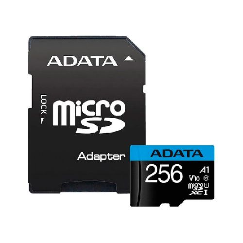 TARJETA DE MEMORIA MICRO SD ADATA 256GB CON ADAPTADOR - CLASE 10  