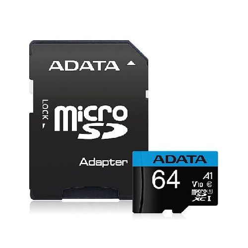 TARJETA DE MEMORIA MICRO SD ADATA 64GB A1 CLASE 10 V10  