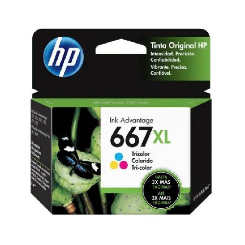 CARTUCHO DE TINTA HP 667XL TRICOLOR ALTO RENDIMIENTO ADVANTAGE ORIGINAL  