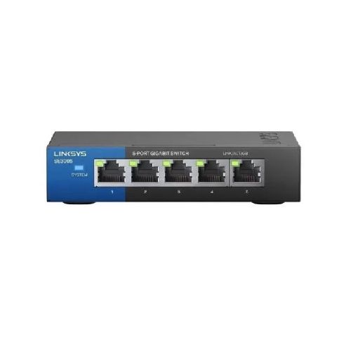 SWITCH ETHERNET PARA ESCRITORIO DE 5 PUERTOS GIGABIT LINKSYS SE3005  