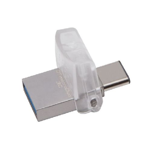 FLASH PEN DRIVE 32GB DATATRAVELER MICRODUO USB TIPO C Y USB TIPO A 3.0  KINGSTON