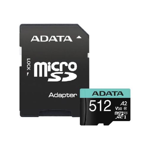 TARJETA DE MEMORIA MICRO SD ADATA PREMIER PRO 512GB U3 CLASE 10 V30  