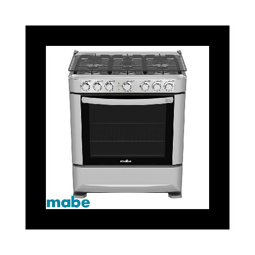 Cocina a Gas Mabe 6 Quemadores Acero Inox EM7620SG0