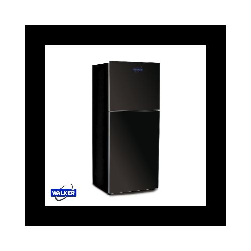 Minibar Walker Doble Puerta 108 Litros Vidrio Negro BCD-108R