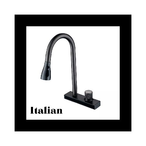 Grifo de Cocina ITALIAN Flexible Acero Inoxidable con Cascada 31013-GM