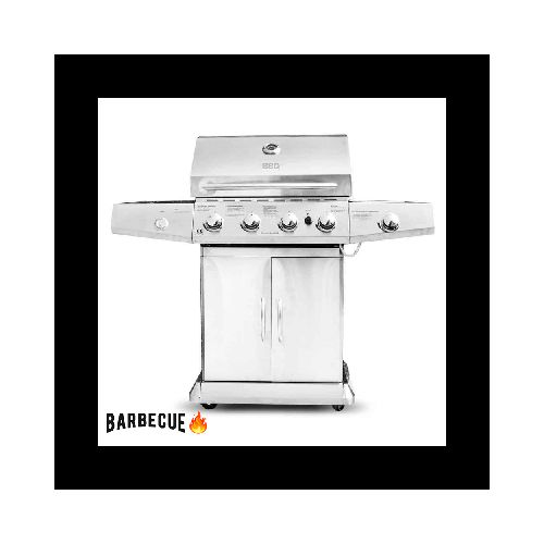 Parrilla de Gas BBQ 4 Quemadores + 1 Auxiliar %%page%% %%sep%% %%sitename%%