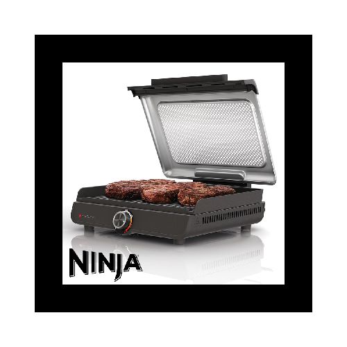 Parrilla Eléctrica Ninja Sizzle Grill Para Interiores Sin Humo Con Placa Antiadherente GR100