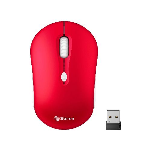 Mouse inalámbrico 800 / 1 200 / 1 600 DPI, rojo  