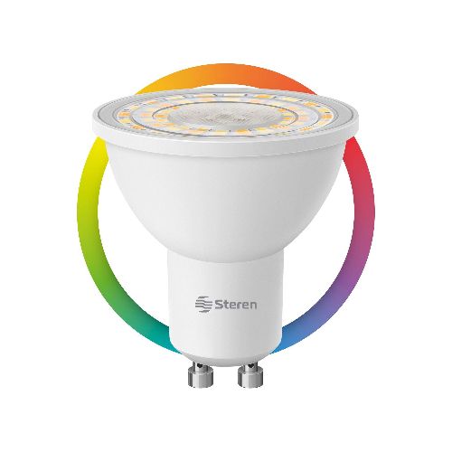 Foco LED dicroico Wi-Fi RGB+W multicolor de 5 W  