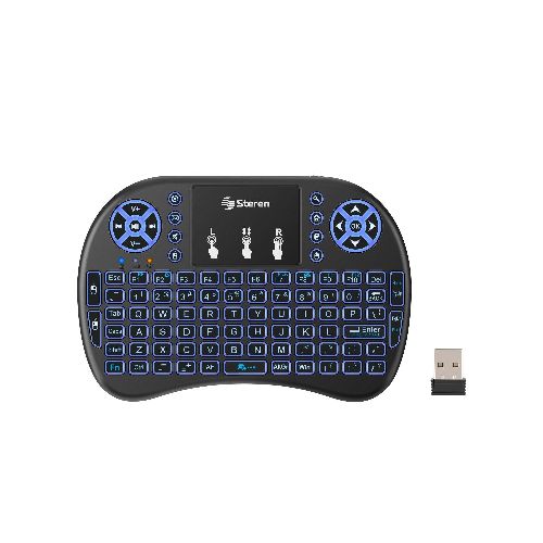 Teclado inalámbrico con touch pad y batería recargable para Smart TV  