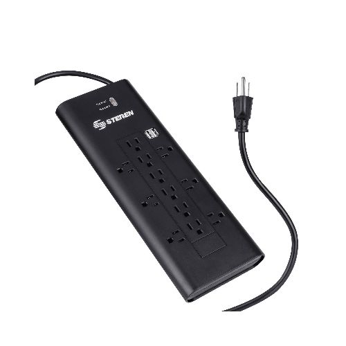 Multicontacto de 12 salidas verticales/horizontales y doble cargador USB  