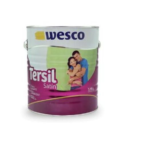 PINTURA TERSIL SATINADO BLANCO 3.78LT WESCO PARA INTERIOR Y EXTERIOR