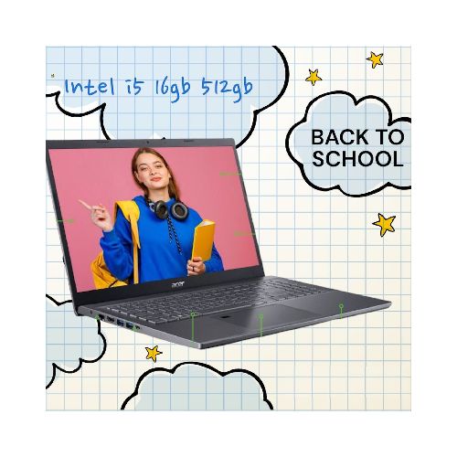 Laptop Acer Aspire Intel core i5 512gb 16gb 15,6 +3 regalos Promoción regreso a clases | DC Store