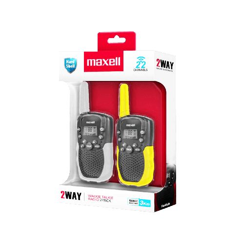 Radios Walkie Talkie 22 canales 3Km Luz 2.5MM Gris/Amarillo | Comsucre Online