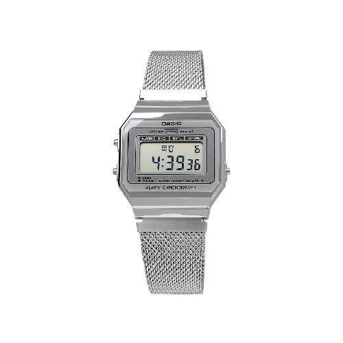 Reloj Casio Alarma/Crono/Plateado Unisex-A700WM-7ADF | Comsucre Online