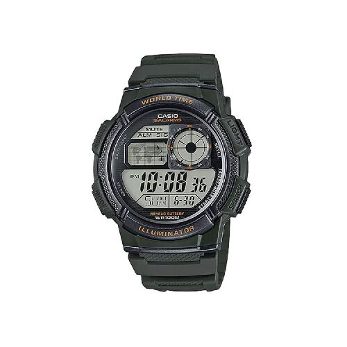 Reloj Casio Sporty Digital Verde Militar Hombre AE-1000W-3AVDF | Comsucre Online