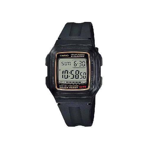 Reloj Casio Digital/Alarma Led Negro Hombre F-201WA-9ADF | Comsucre Online