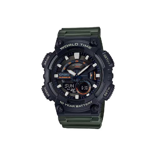 Reloj Casio Análogo Digital Verde Militar/Negro-AEQ-110W-3AVDF | Comsucre Online