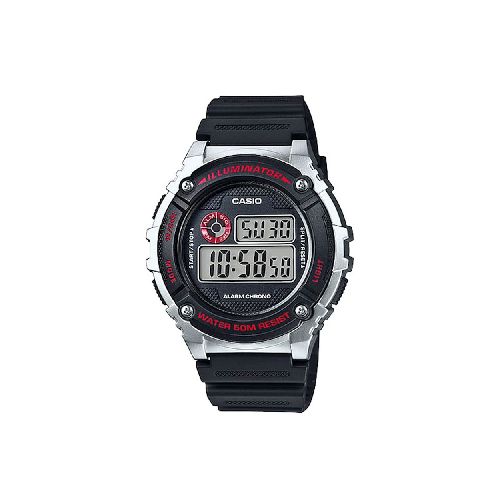 Reloj Casio Digital Negro/Plata Hombre-W-216H-1CVDF | Comsucre Online