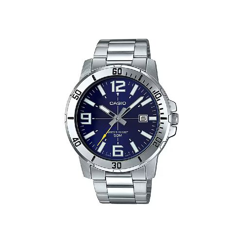 Reloj Casio Análogo Plateado Hombre-MTP-VD01D-2BVUDF | Comsucre Online