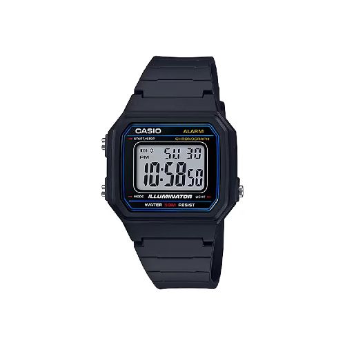 Reloj Casio Digital/Alarma Negro Hombre-W-217H-1AVDF | Comsucre Online