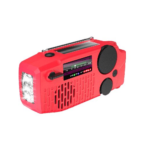 Parlante/radio am y fm-rojo net linterna +cable usb | Comsucre Online