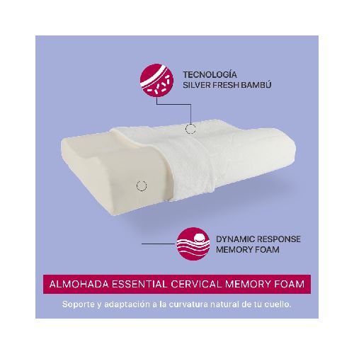 Compra - Simmons Almohada Essential Cervical 60x40x13cm - Compra en Marcimex.com