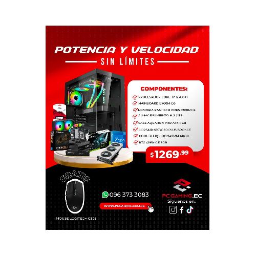 PC PROMO i7 12700KF + RTX 4060 8GB - PC Gaming Ecuador