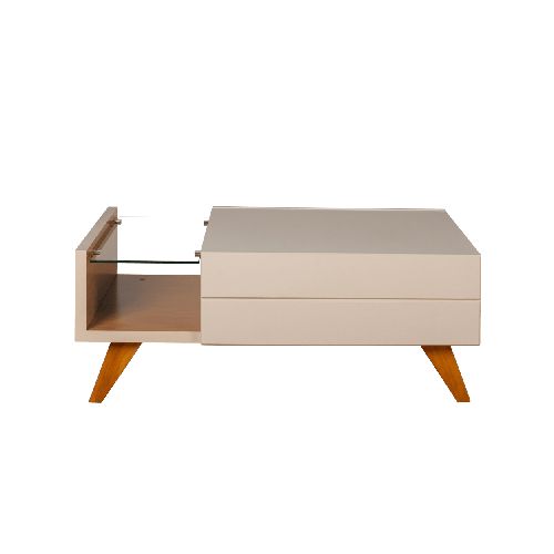 Mesa de Centro Noronha  | Off White Matte /Freijo - El Bosque Muebles - El Bosque Muebles - Diseño | Precio | Garantía - Tienda en línea