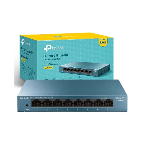 Switch TP-Link LS108G 8 puertos 10/100/1000 Mbps - Novicompu, lo mismo pero mas barato