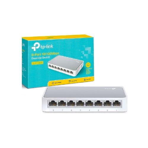 Switch TP-Link SF1008D 8 puertos 10/100 Mbps - Novicompu, lo mismo pero mas barato