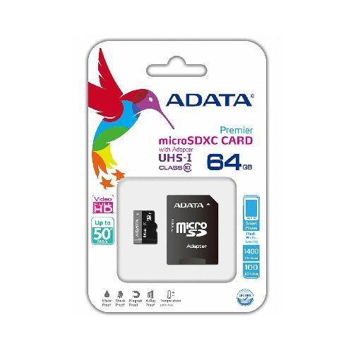 Tarjeta De Memoria Micro Sd 64Gb Adata Class 10 - Novicompu, lo mismo pero mas barato