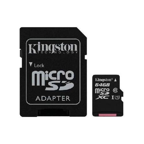 Tarjeta De Memoria Micro Sd 64 Gb Kingston Class 10 - Novicompu, lo mismo pero mas barato