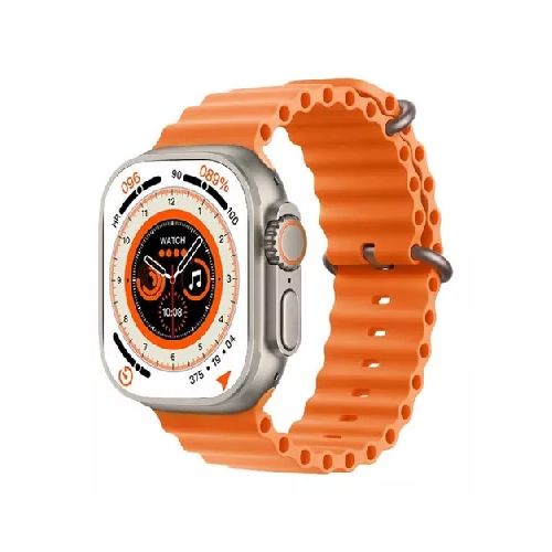 SMART WATCH T200 ULTRA T900 Ultra Resistente al agua color nego y naranja  