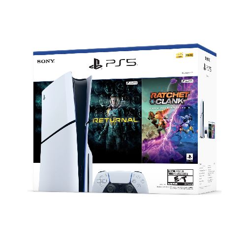 Consola PlayStation 5 Slim con SSD de 1TB y juegos Ratchet y Clank: Rift Apart - Returnal - PS5 STANDARD - Maxitec