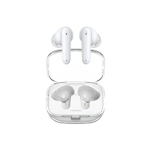 Auriculares Inalámbricos Transparentes USAMS TWS BE Serie BT 5.3 - Blancos - BHUBE02 - Maxitec